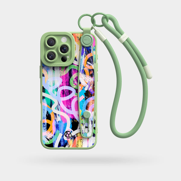 Spinning in Circles - Wrist Strap Liquid Silicone iPhone Case