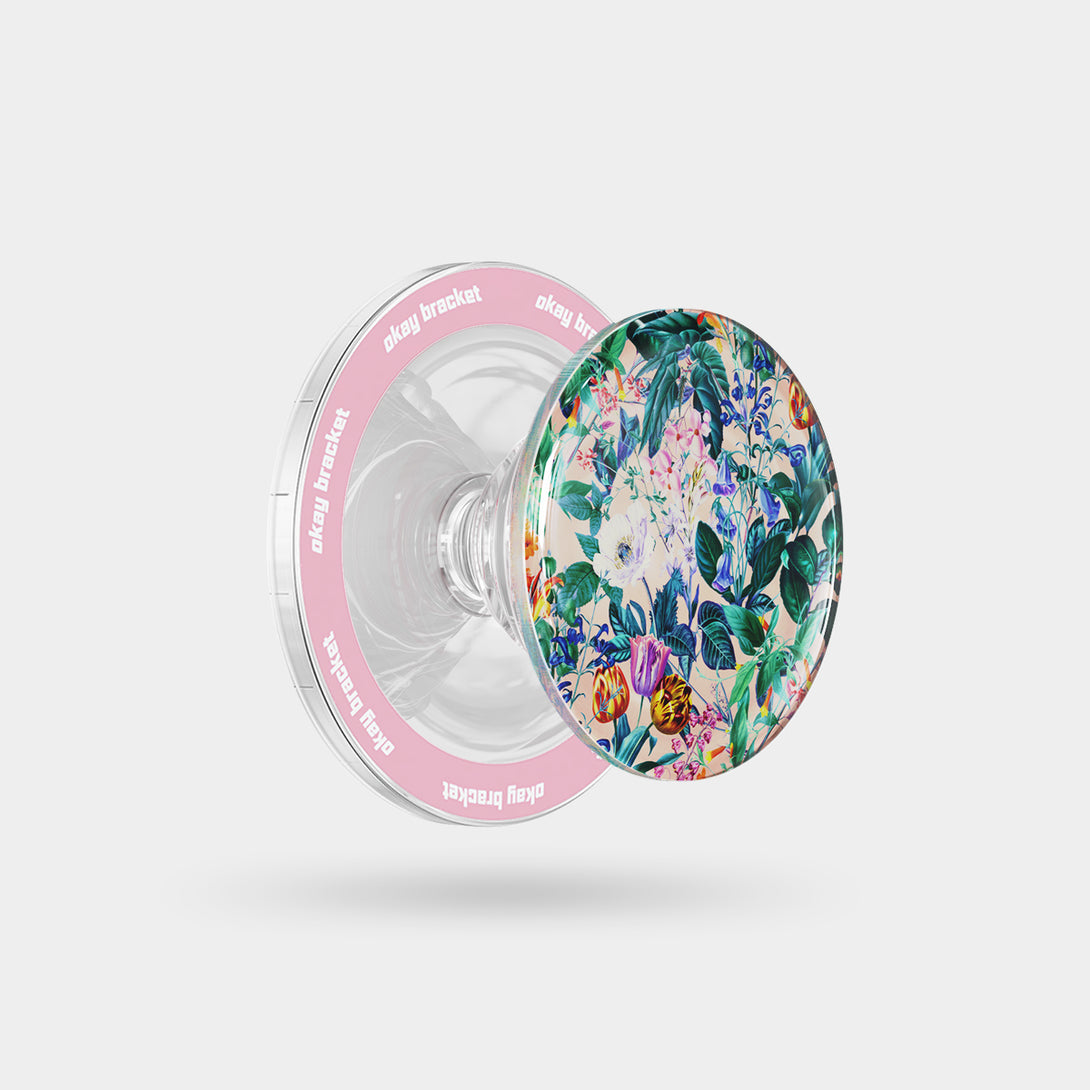 Pink Back Garden - Airbag Grip For MagSafe