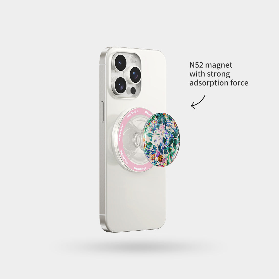 Pink Back Garden - Airbag Grip For MagSafe