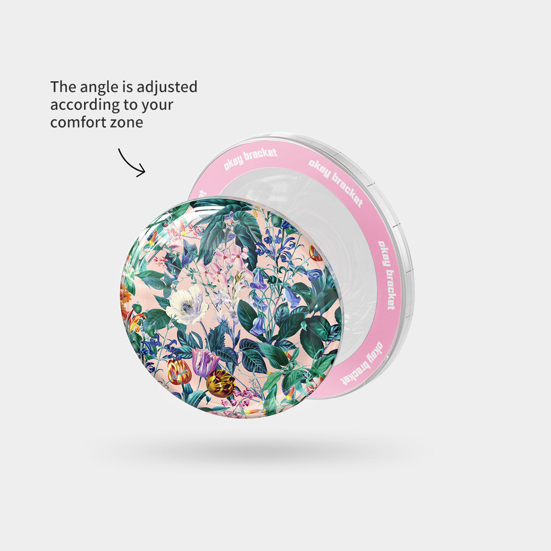 Pink Back Garden - Airbag Grip For MagSafe