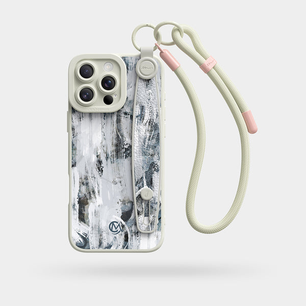 Fading Time - Wrist Strap Liquid Silicone iPhone Case
