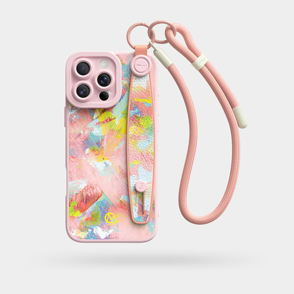 Happy Day - Wrist Strap Liquid Silicone iPhone Case