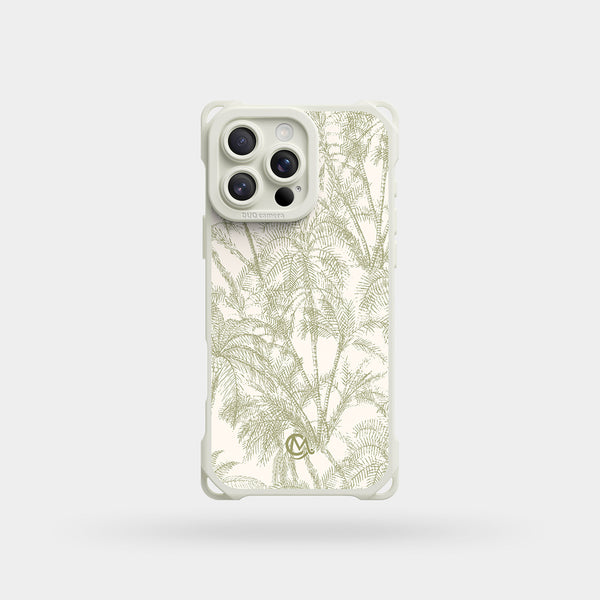 Subtle Green Palms - Ultra Impact Liquid Silicone iPhone Case