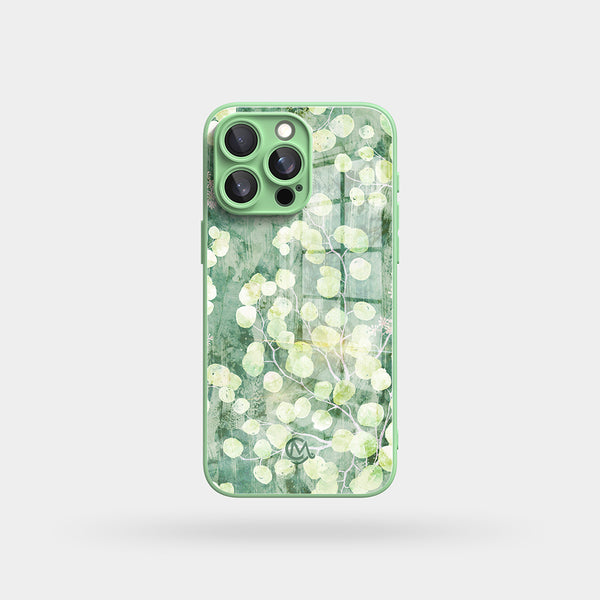 Eucaliptus - Macaron Tempered Glass iPhone Case