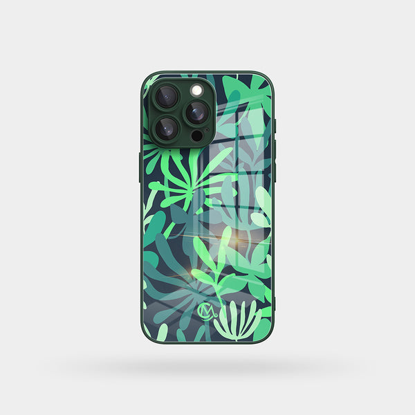 Fluorescent Greening - Macaron Tempered Glass iPhone Case