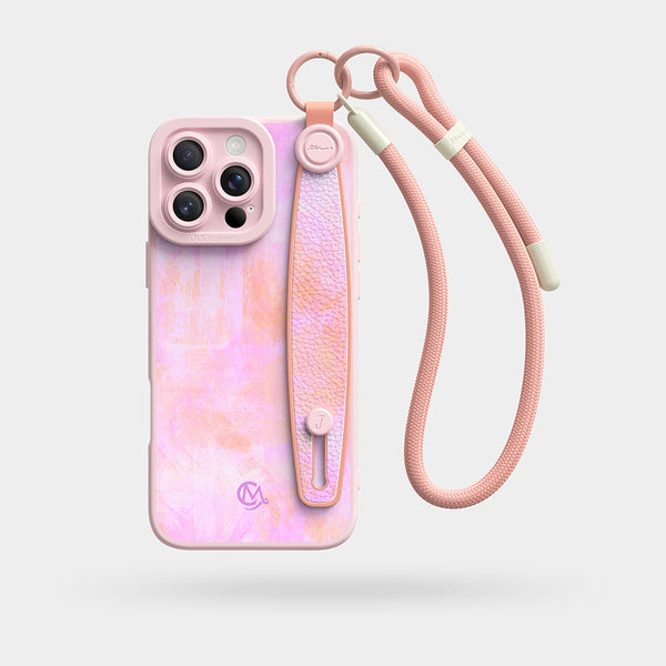 Pink Girl - Wrist Strap Liquid Silicone iPhone Case