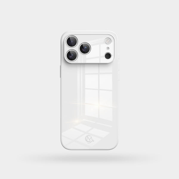 Macaron (Snow White) Tempered Glass iPhone Case