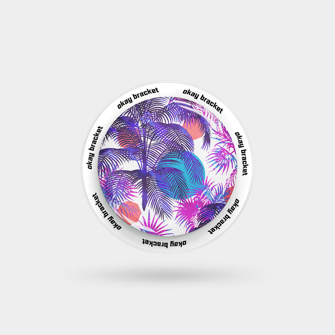 Purple Palm Trees - Airbag Grip For MagSafe