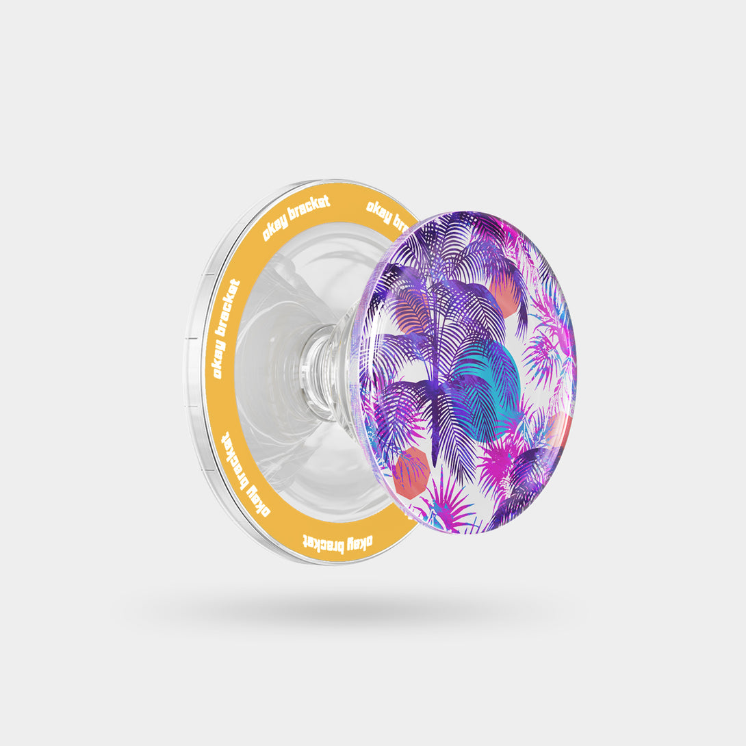 Purple Palm Trees - Airbag Grip For MagSafe