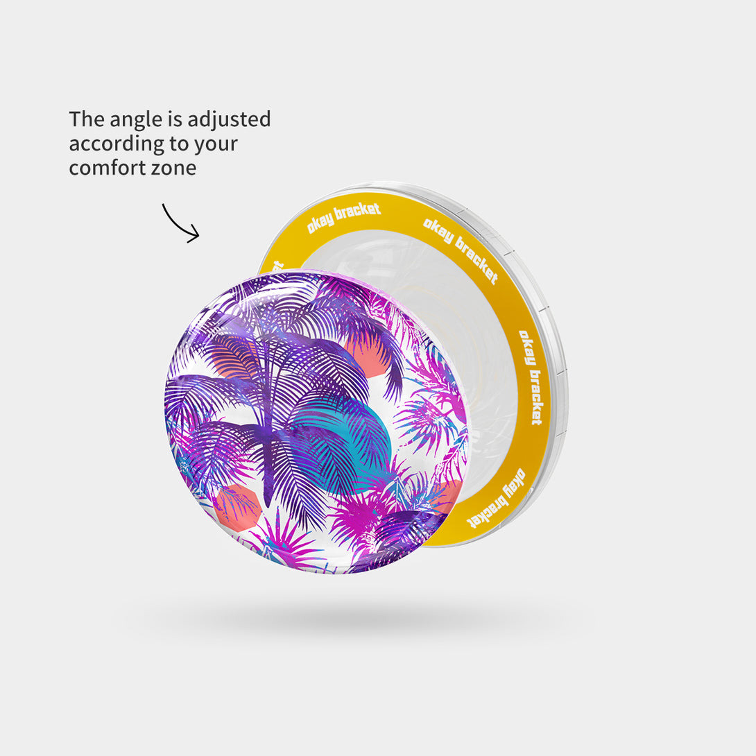 Purple Palm Trees - Airbag Grip For MagSafe