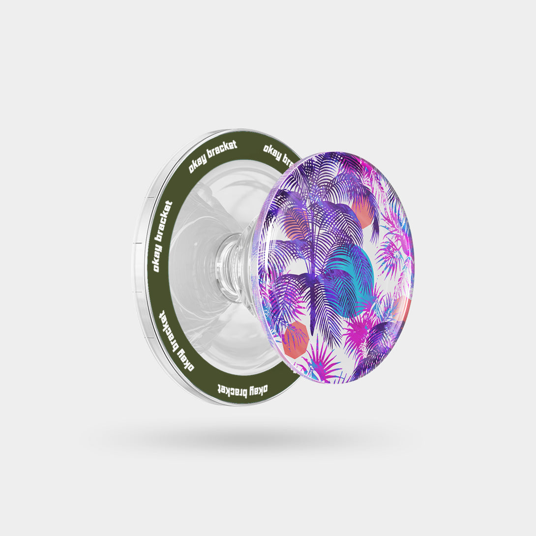 Purple Palm Trees - Airbag Grip For MagSafe