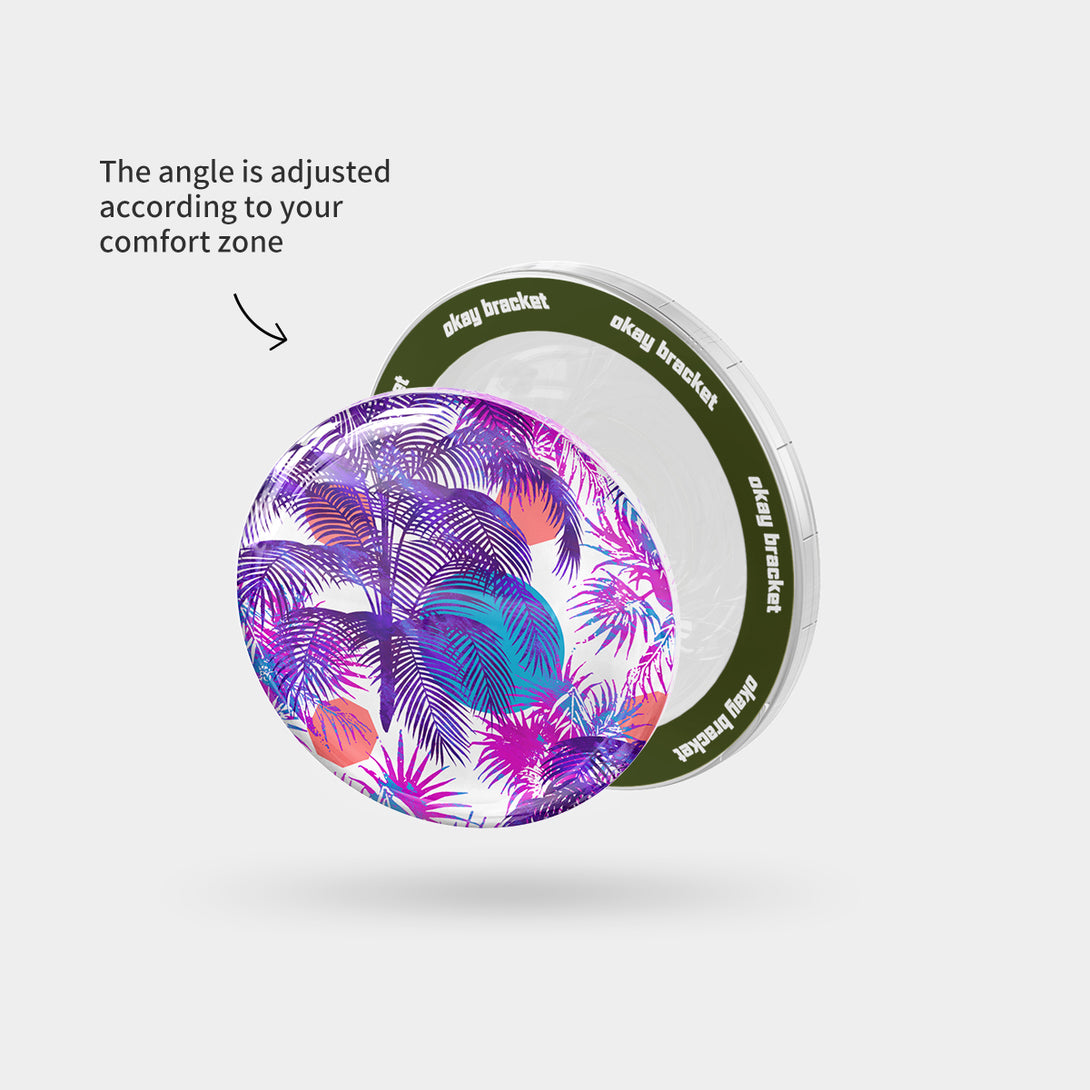 Purple Palm Trees - Airbag Grip For MagSafe