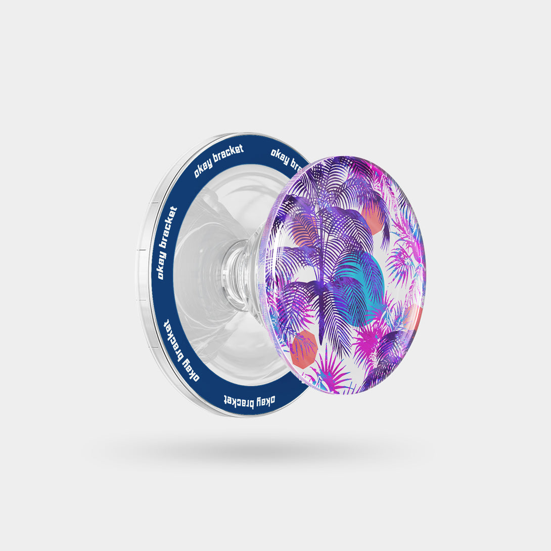 Purple Palm Trees - Airbag Grip For MagSafe