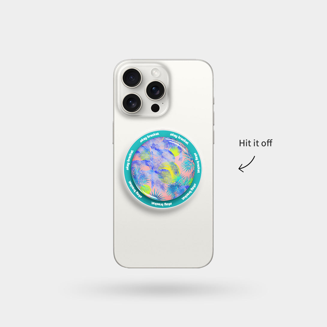 Blue Palm Trees - Airbag Grip For MagSafe