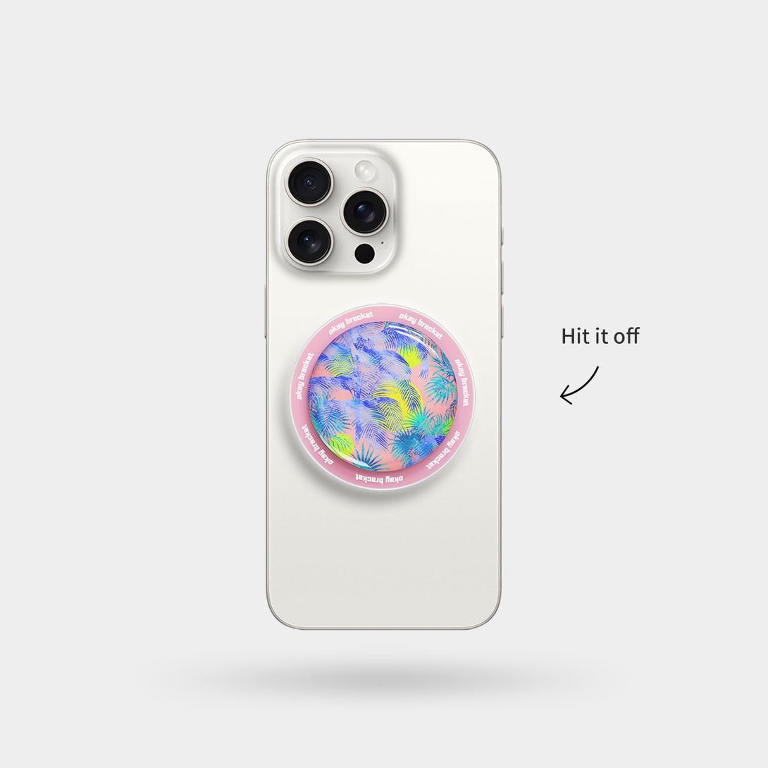 Blue Palm Trees - Airbag Grip For MagSafe