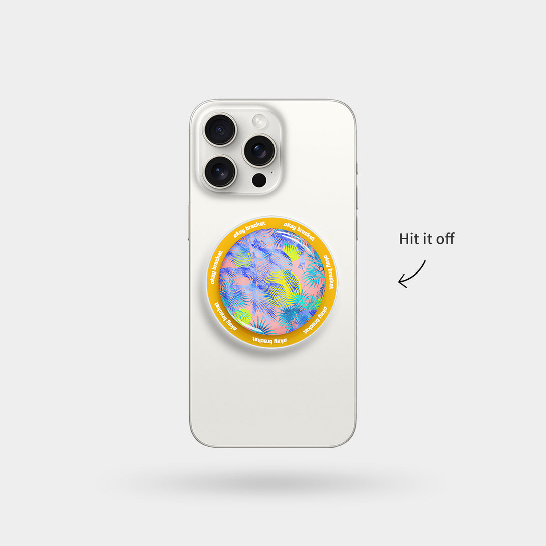 Blue Palm Trees - Airbag Grip For MagSafe