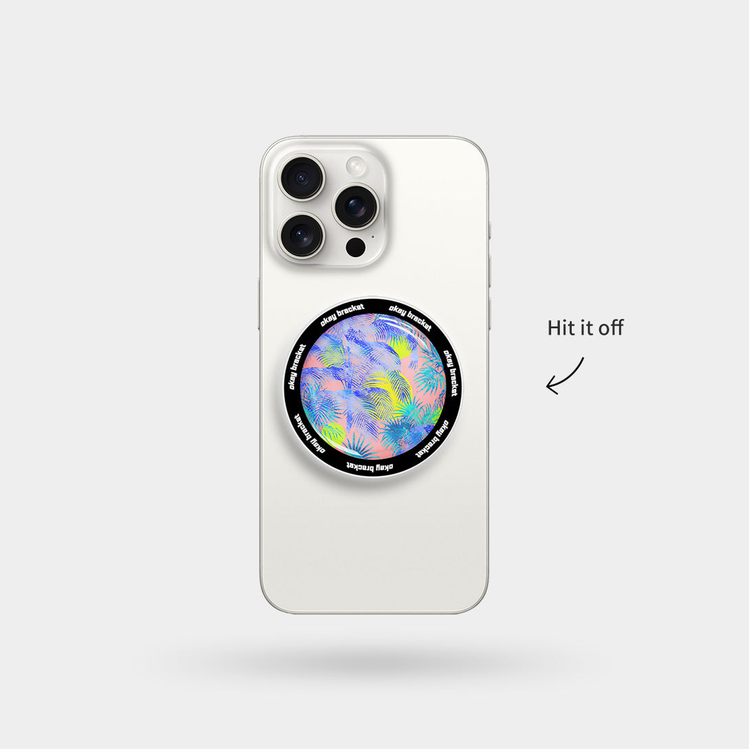 Blue Palm Trees - Airbag Grip For MagSafe