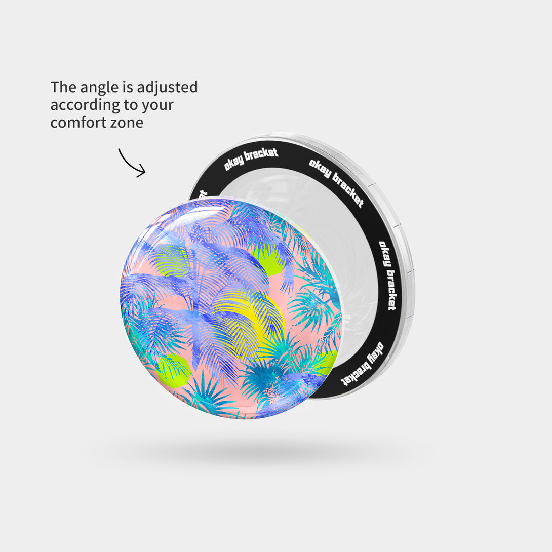 Blue Palm Trees - Airbag Grip For MagSafe