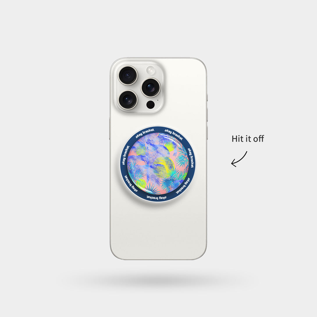 Blue Palm Trees - Airbag Grip For MagSafe