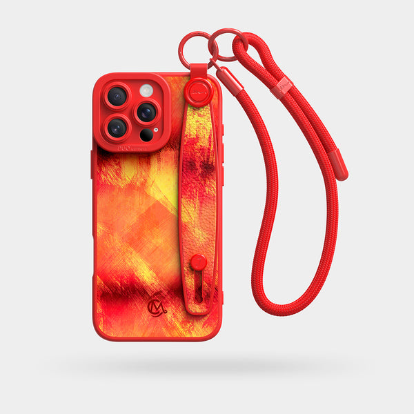 Burning - Wrist Strap Liquid Silicone iPhone Case