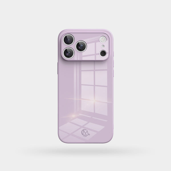 Macaron (Sakura Purple) Tempered Glass iPhone Case