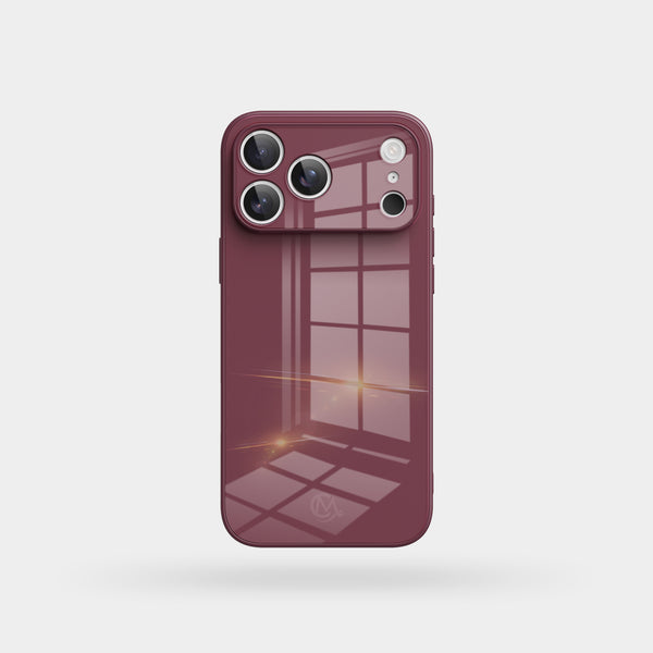 Macaron (Pomegranate) Tempered Glass iPhone Case